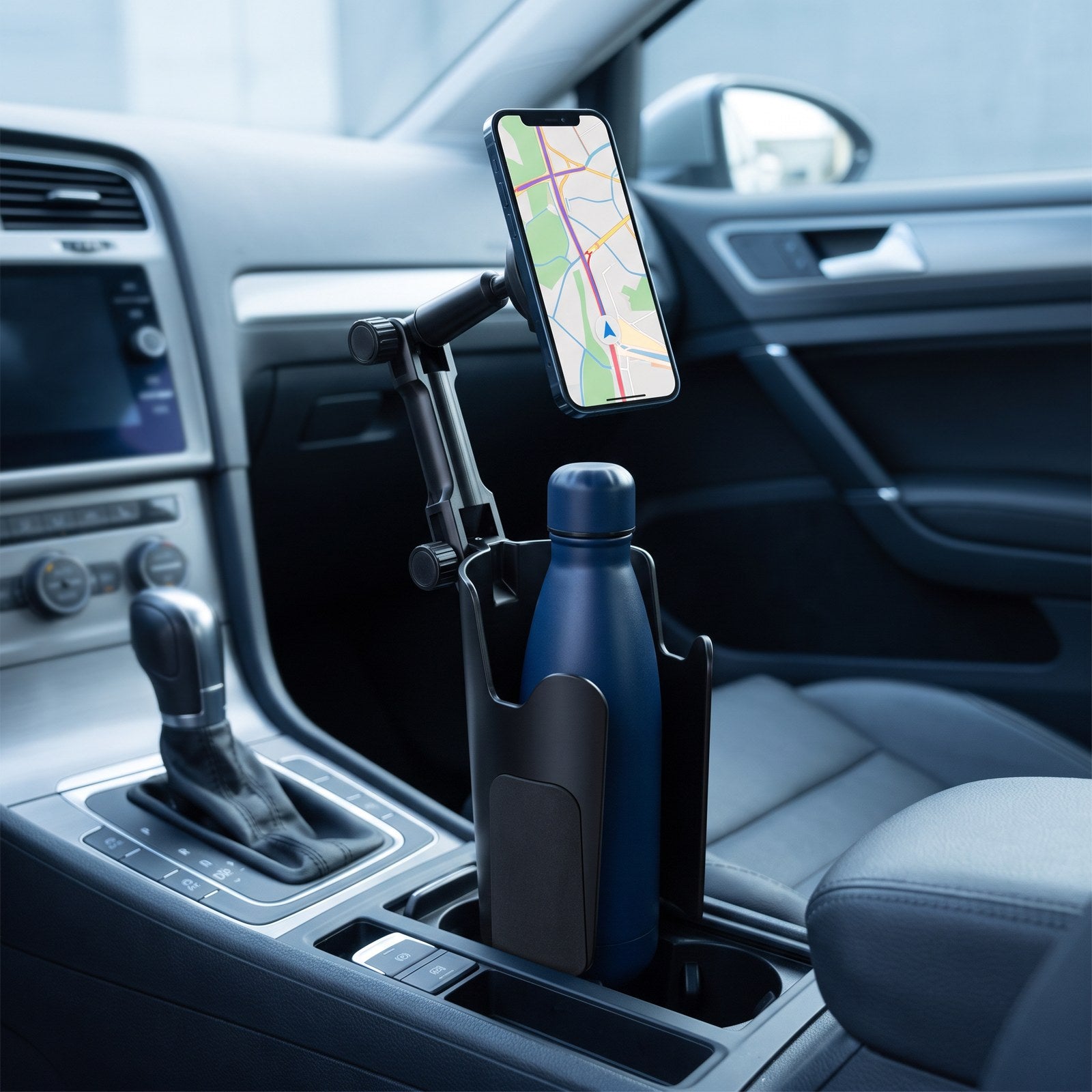 RoadMate mount with your phone and drink in place