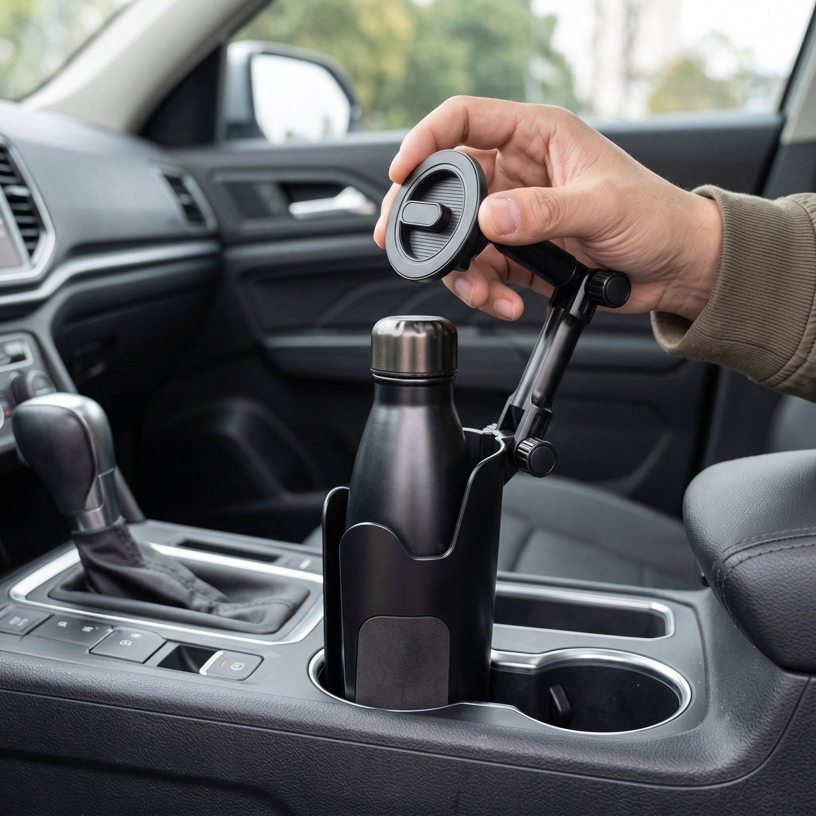 RoadMate phone mount in an everyday parked-car setup 6